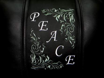 Peace Floral Diagonal Sage Logo Panel