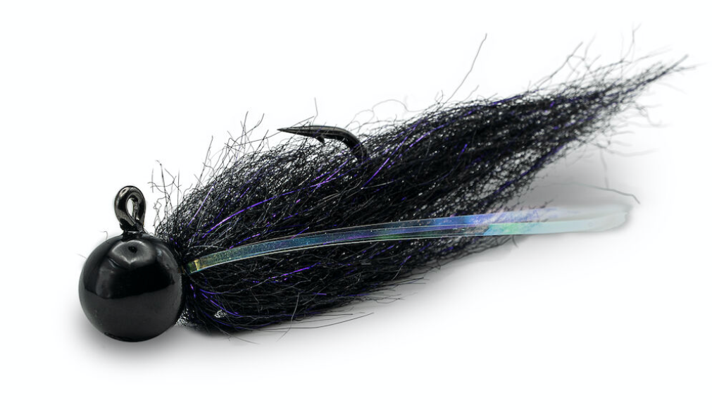 Midnight Black Tailout Twitcher Jig