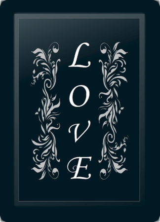 Love Floral Vertical Silver Logo Panel