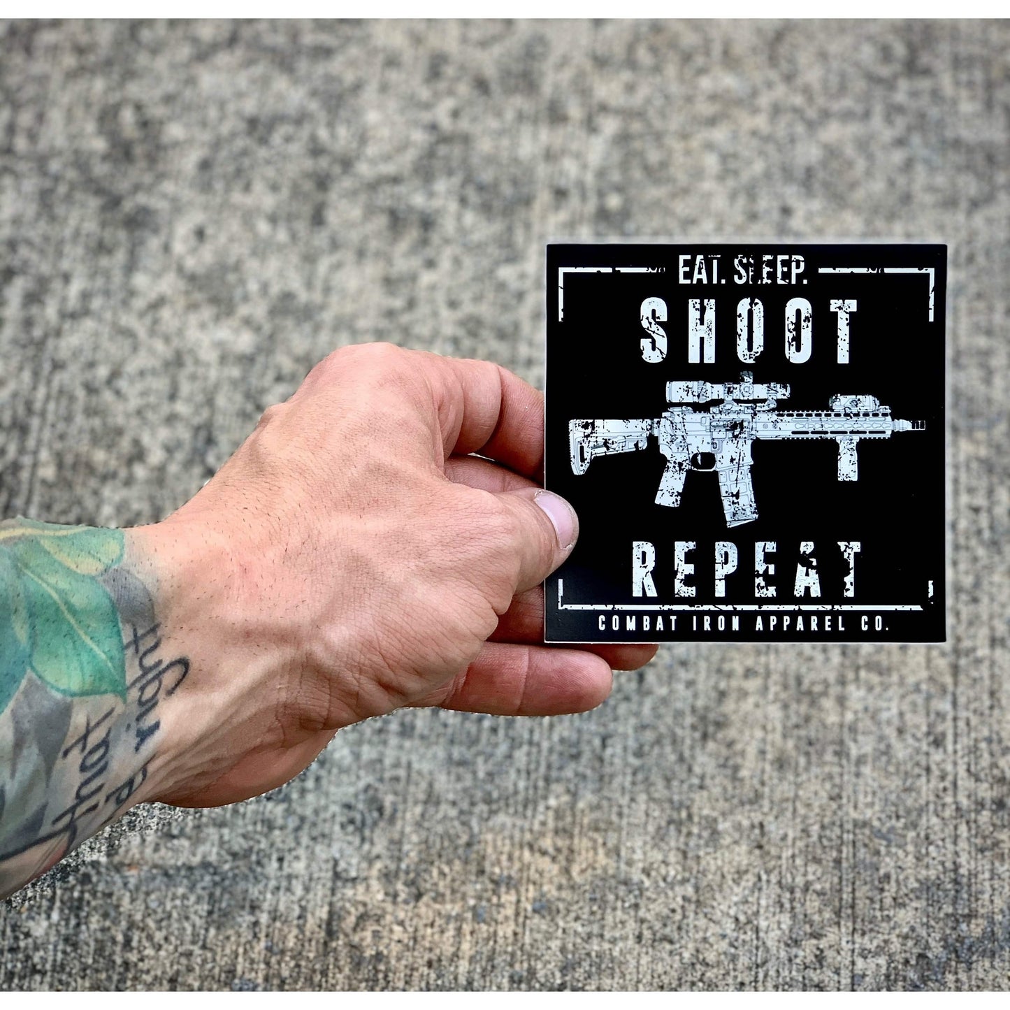 EAT. SLEEP. SHOOT. REPEAT ALL WEATHER DECAL