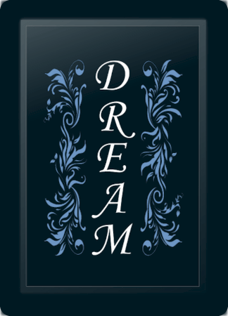 Dream Floral Vertical Blue Logo Panel