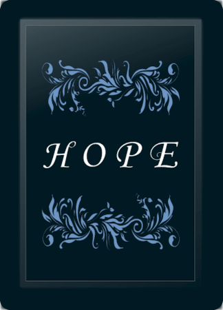 Hope Floral Horizontal Blue Logo Panel