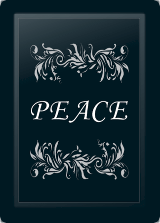 Peace Floral Horizontal Silver Logo Panel