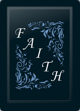 Faith Floral Diagonal Blue Logo Panel