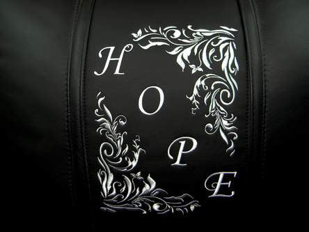 Hope Floral Diagonal Silver Logo Panel