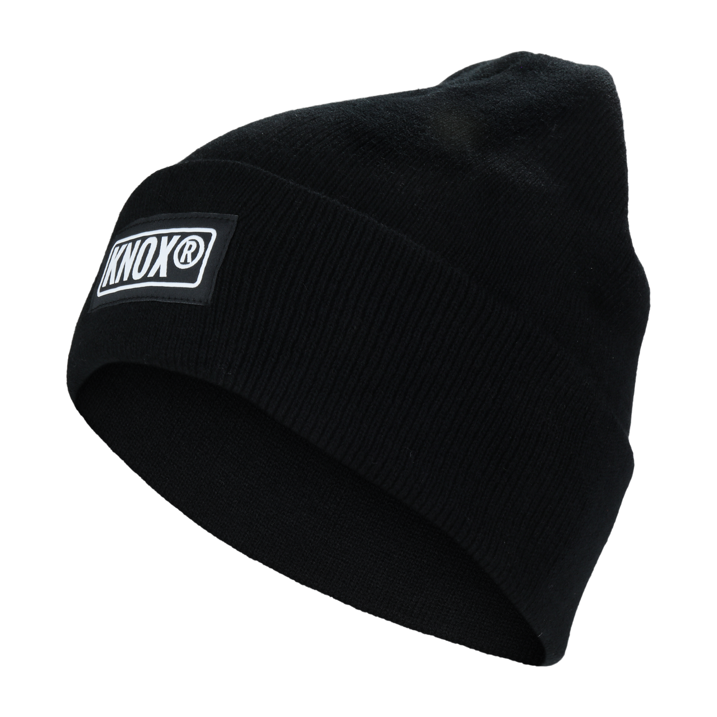 Knox Knit Cuffed Black Beanie