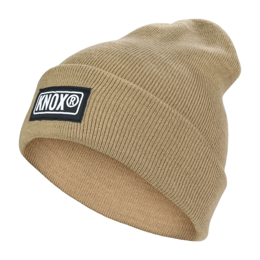 Knox Knit Cuffed Tan Beanie