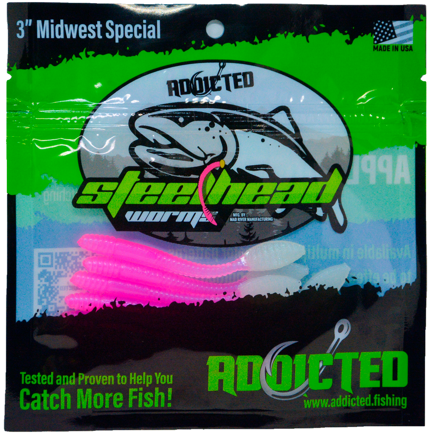 Chrome Candy Worms - 3" Midwest Special