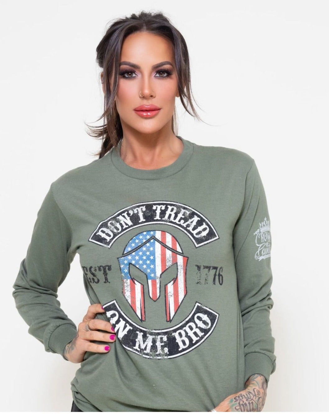 Don't Tread on me military green design