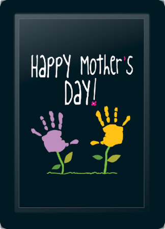 Mother's Day Handprints Logo Panel