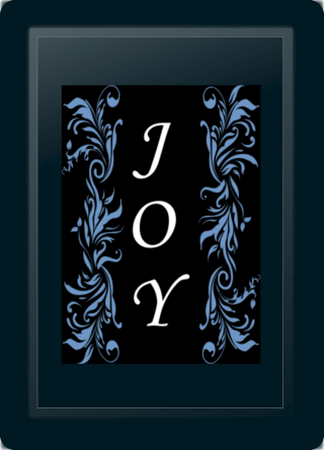 Joy Floral Vertical Blue Logo Panel