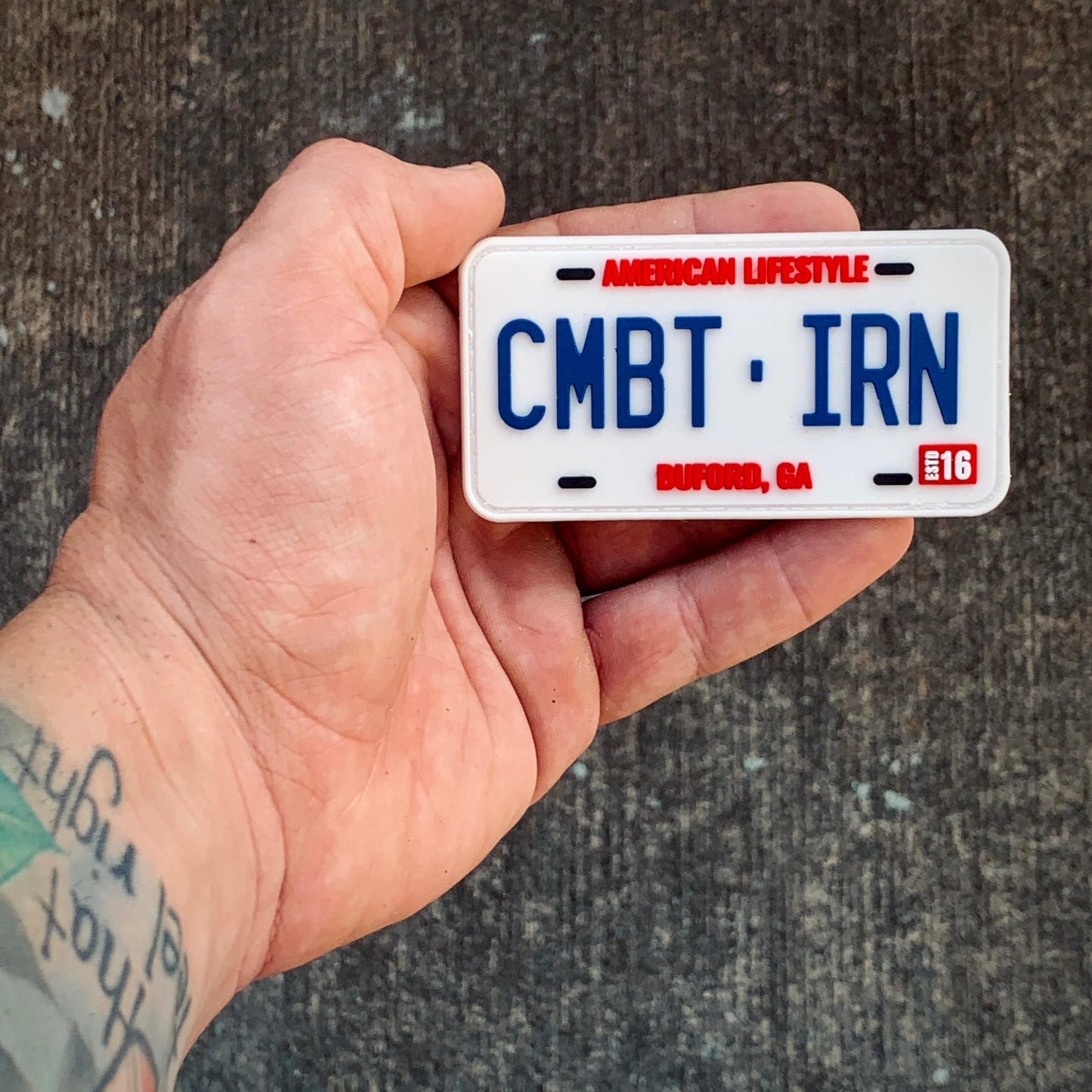 CMBTIRN AMERICAN LIFESTYLE LICENSE PLATE 3D PVC PATCH