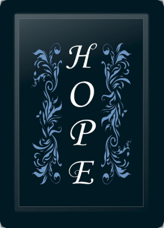 Hope Floral Vertical Blue Logo Panel