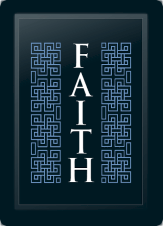 Faith Deco Vertical Blue Logo Panel