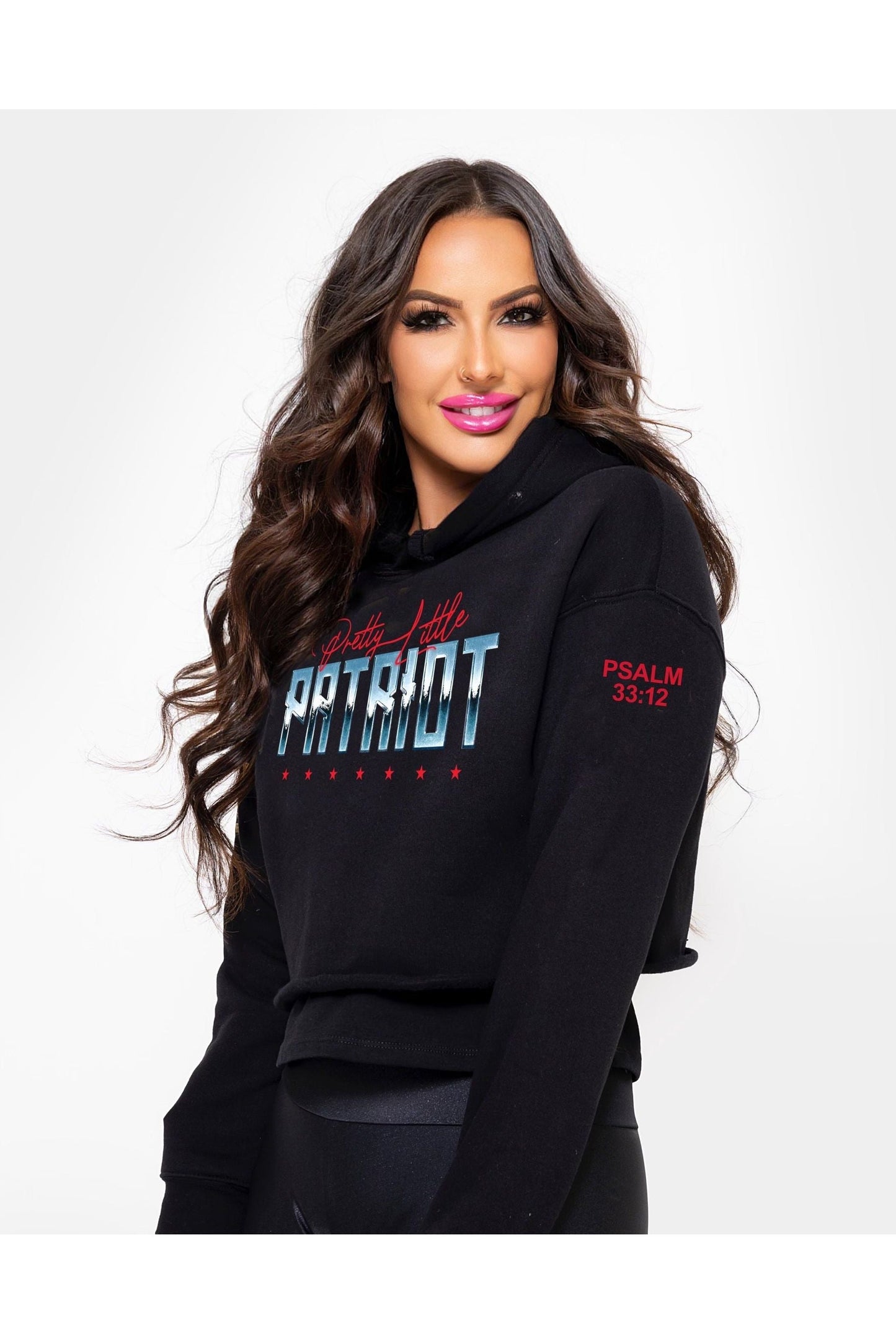 Pretty Little Patriot Cropped Hoodie