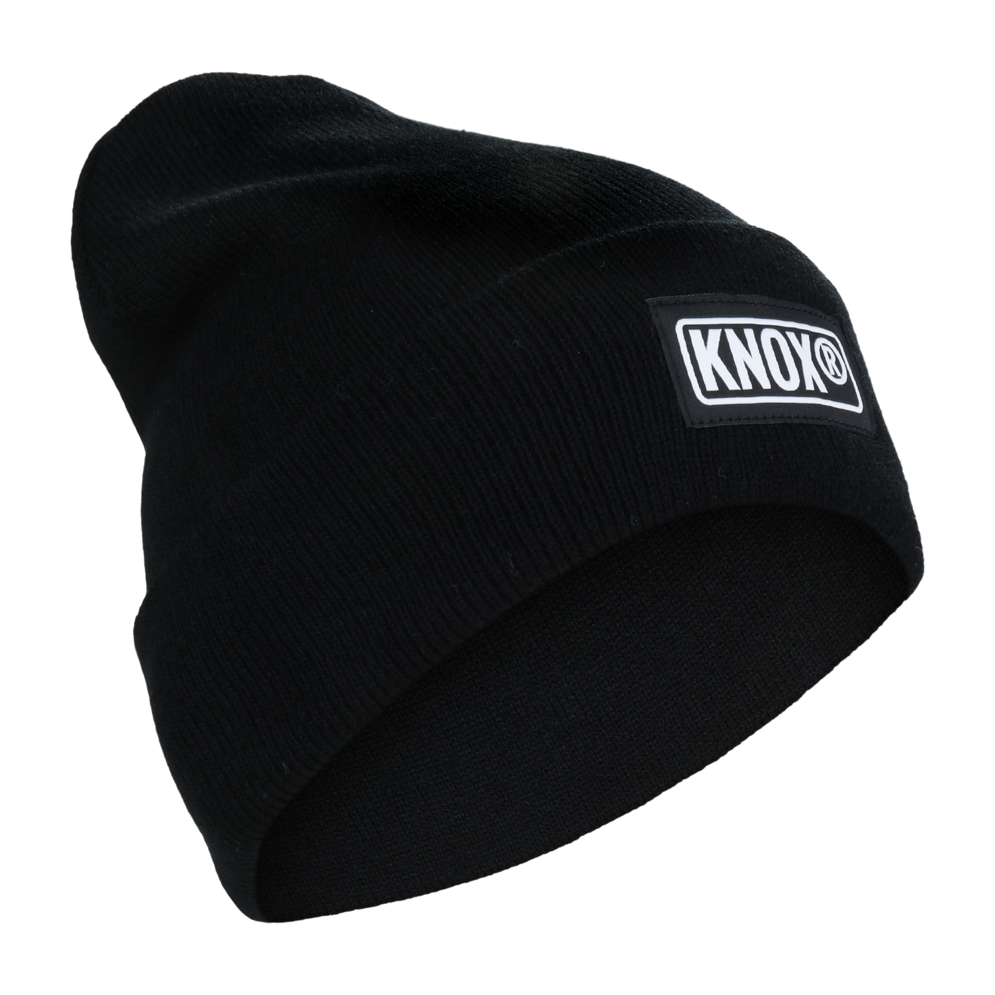 Knox Knit Cuffed Black Beanie