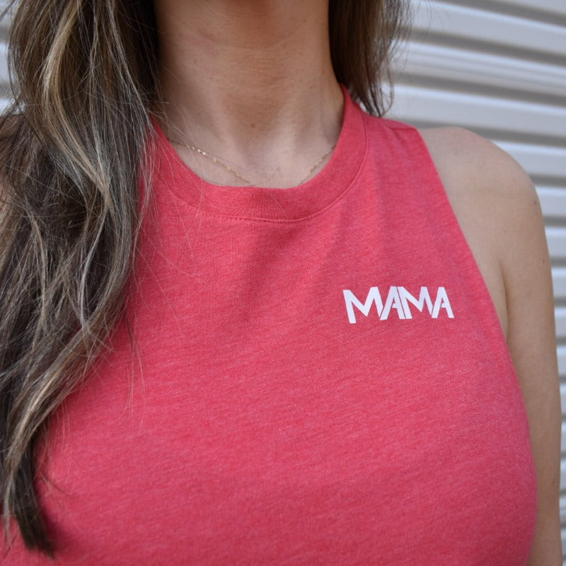 Mama Racerback Crop Tank Top