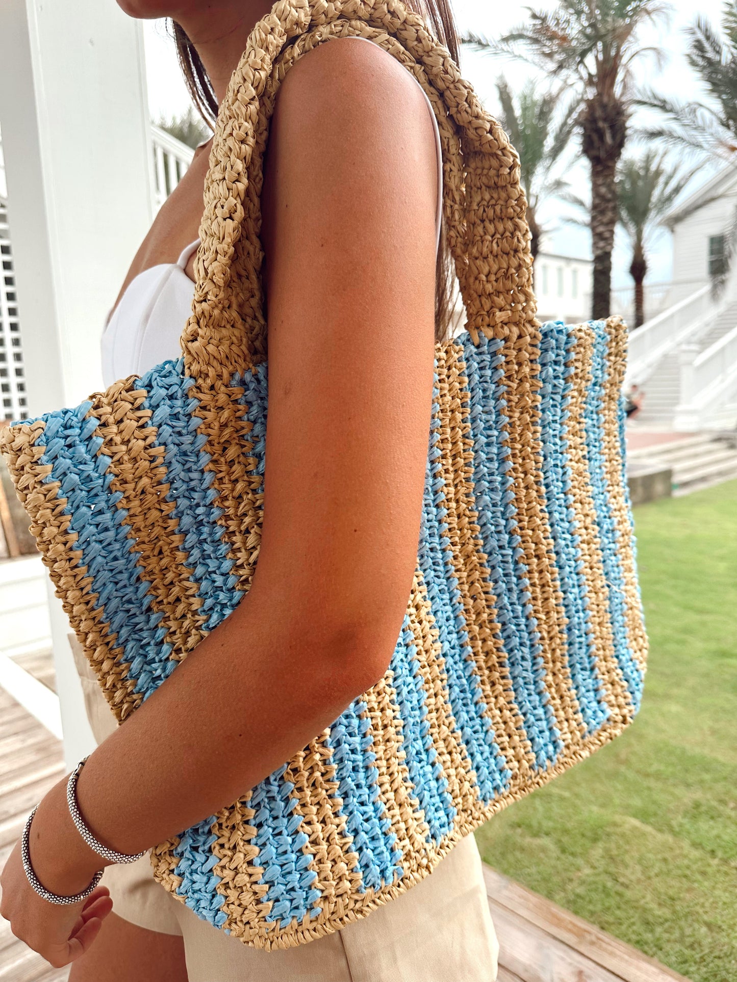 Striped Tote Bag