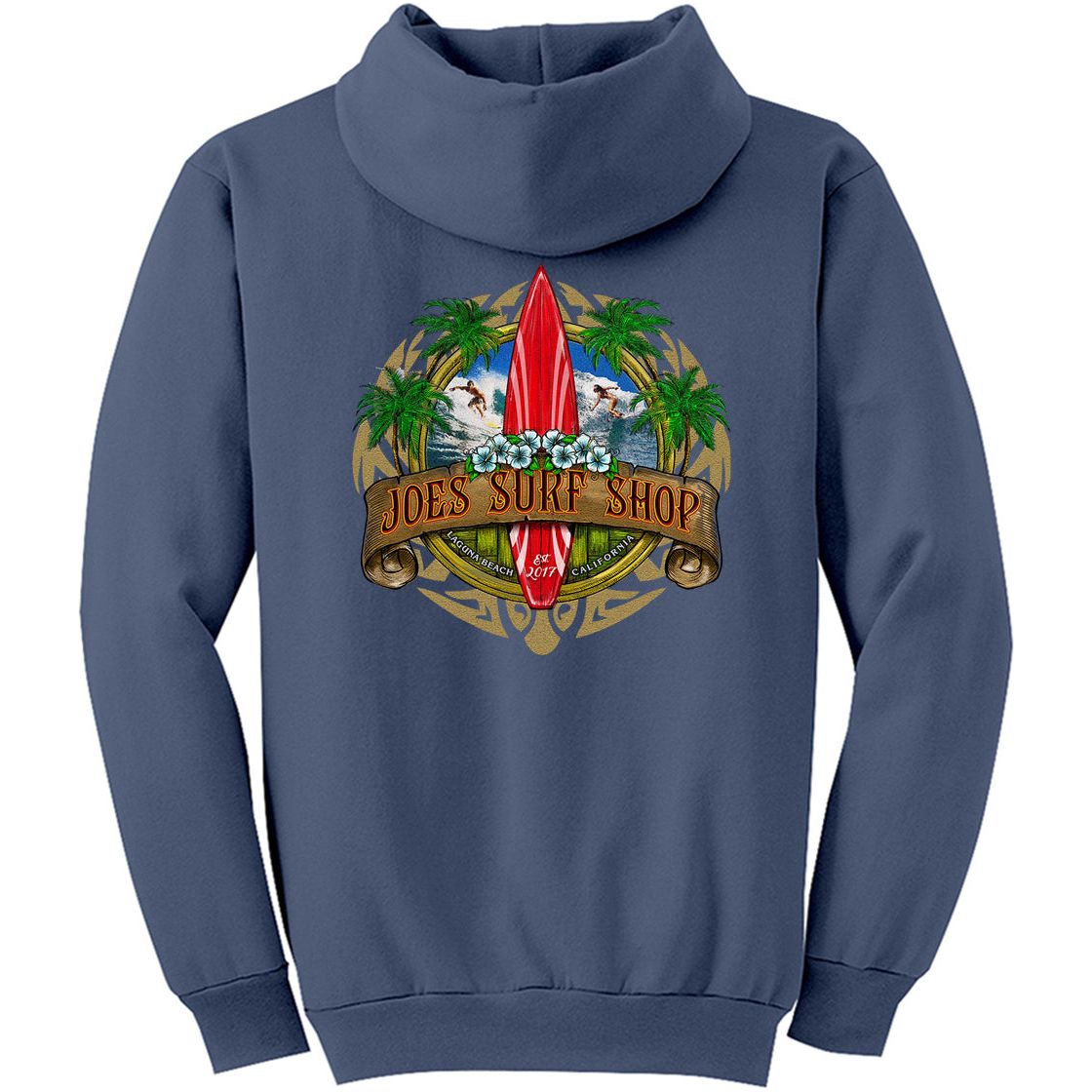 Joe's Surf Shop Longboard Pullover Surf Hoodie