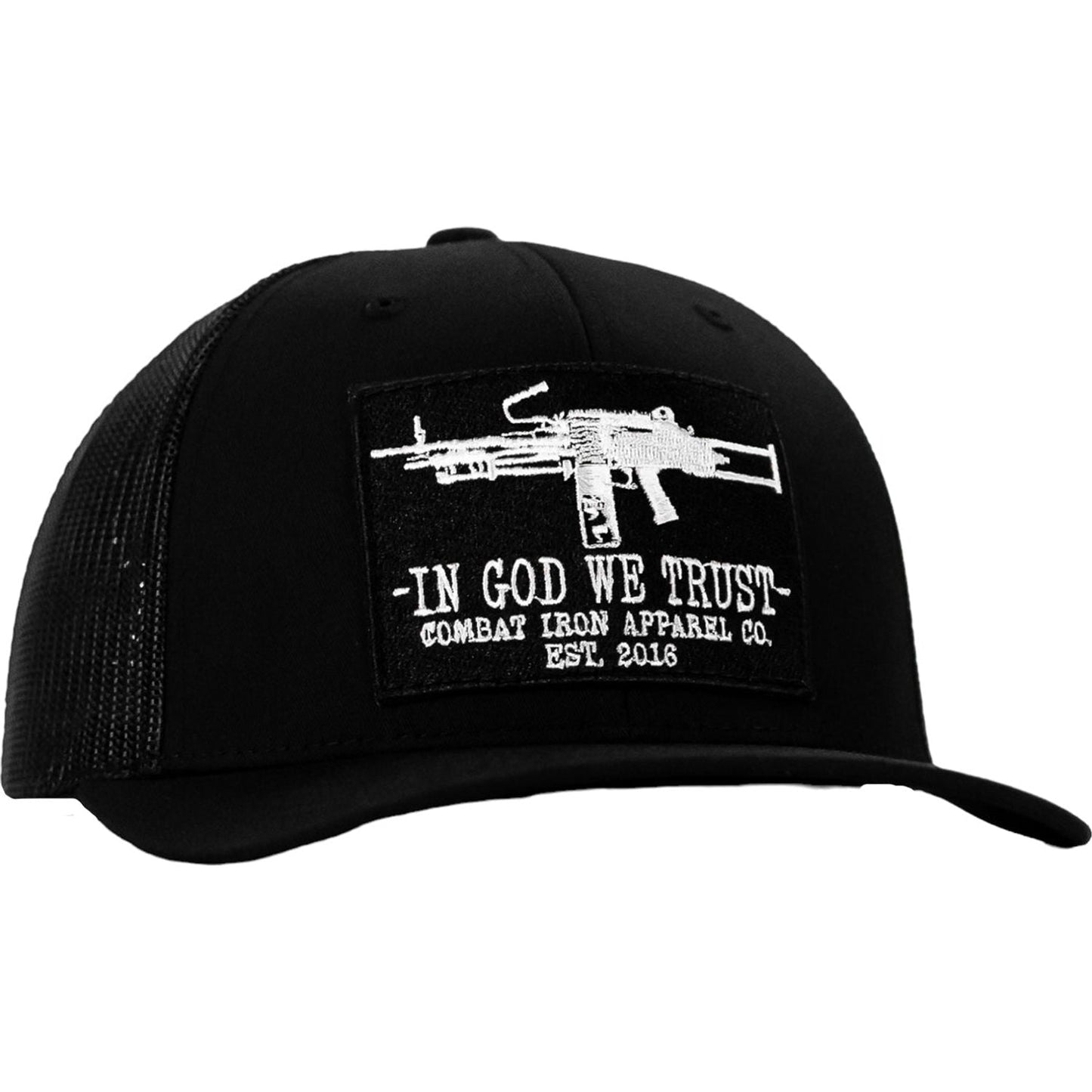 IN GOD WE TRUST PATCH MID-PROFILE MESH SNAPBACK