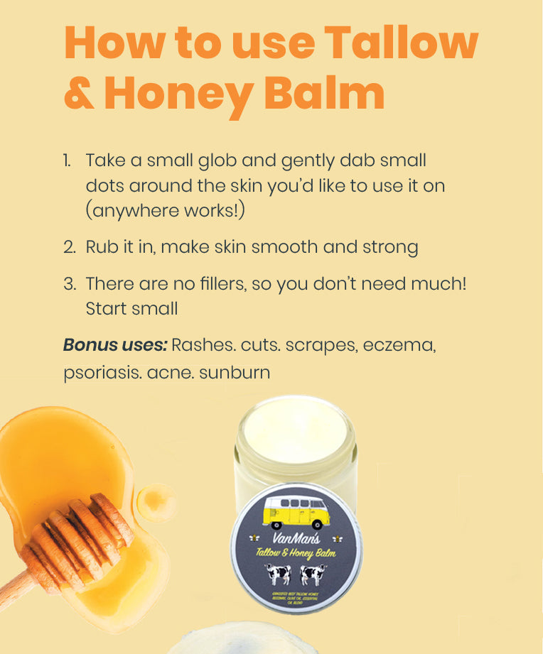 *No Essential Oils* VanMan's Bison Tallow & Honey Balm