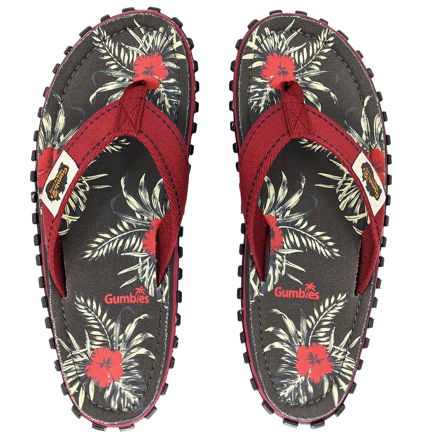 Islander Flip-Flops - Women's - Grey Hibiscus