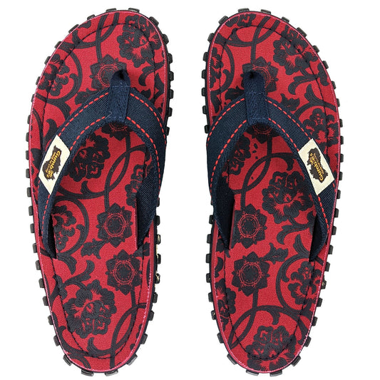 Islander Flip-Flops - Men's - Red & Blue Rose