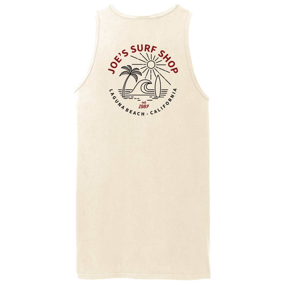 Joe's Surf Shop Beach Life Garment-Dyed Tank Top