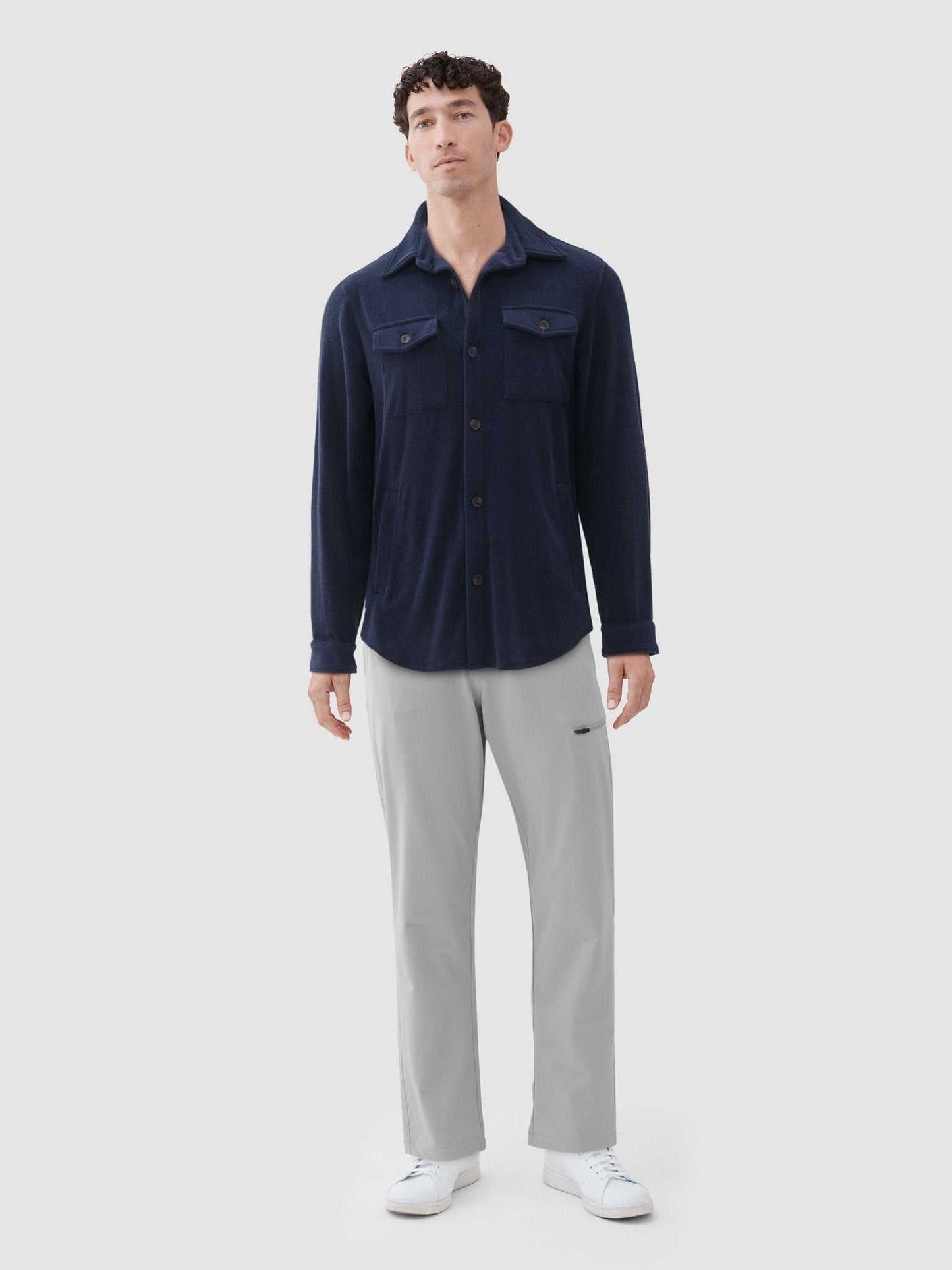 Jim Saltwater Terry Shirt Jacket - Navy Blazer