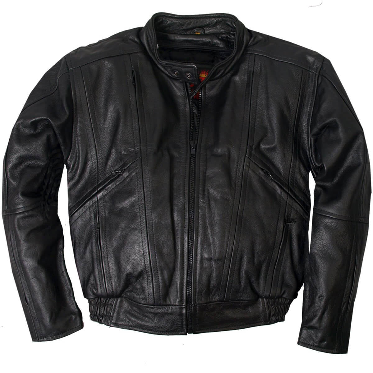 Hot Leathers Men's Vented Motorcycle Leather Jacket