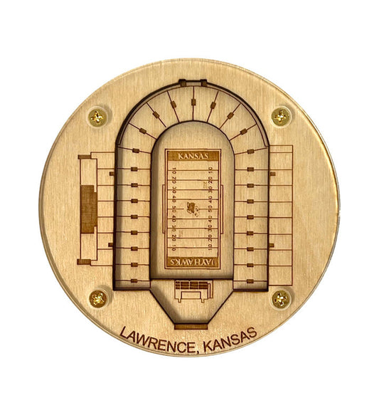 Lawrence, Kansas Coaster Art (David Booth Kansas Memorial Stadium)