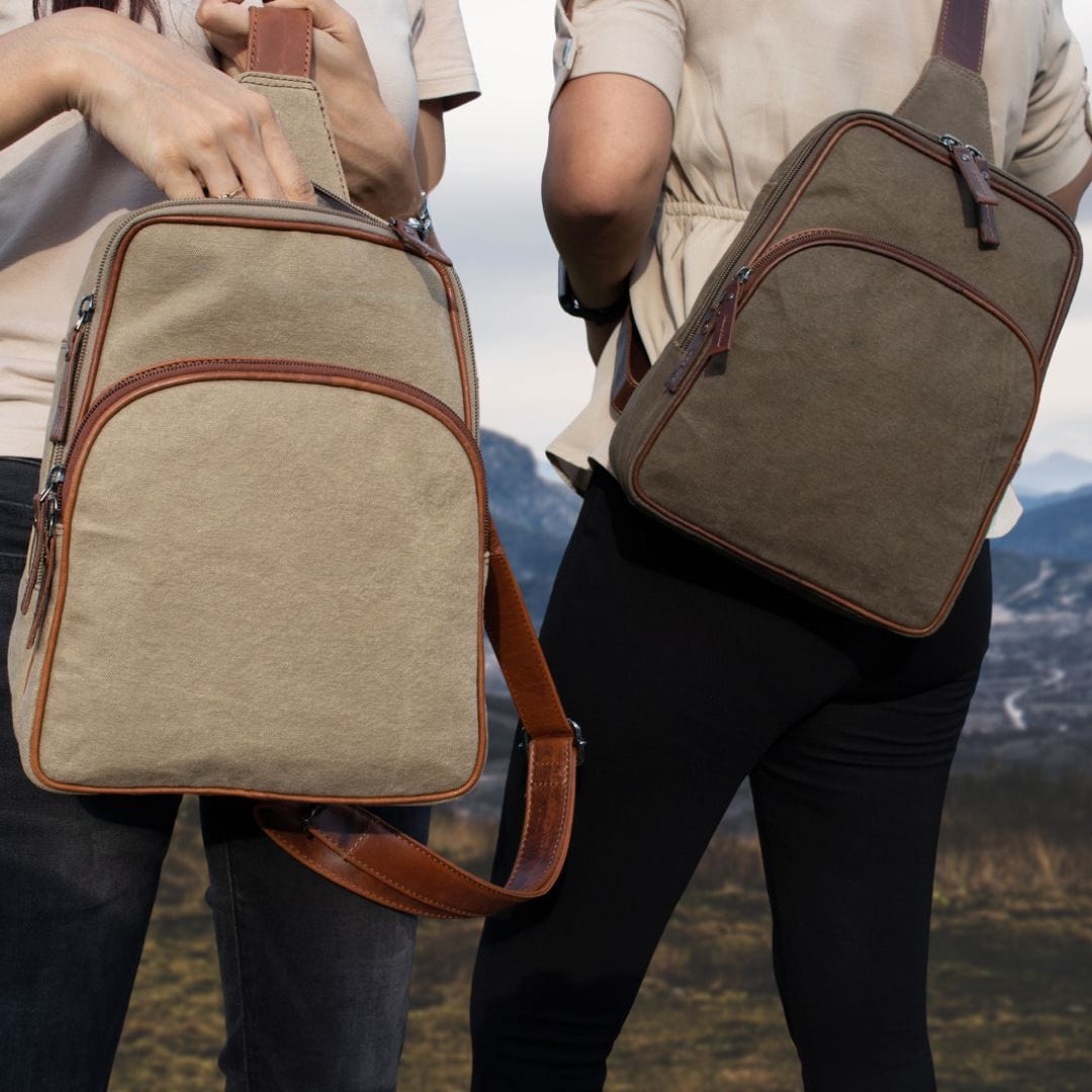 Concealed Carry Unisex Kennedy Canvas Sling Backpack