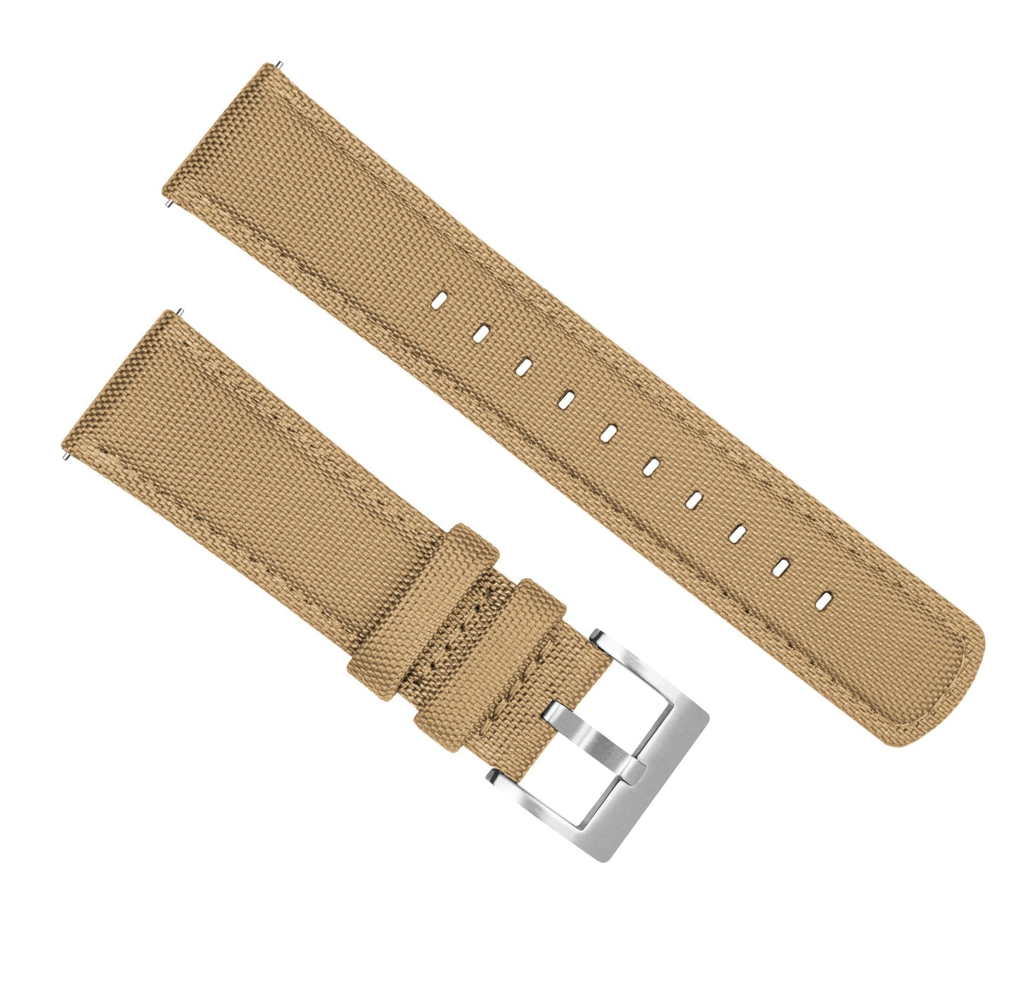 Khaki Tan Sailcloth Quick Release Watch Band