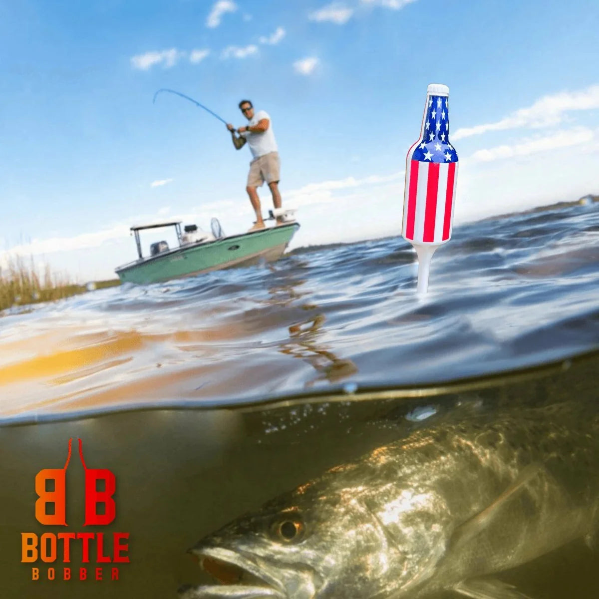 Red, White and Blue Fishing Bobber- 3 Pck - Kids, Military and Veterans