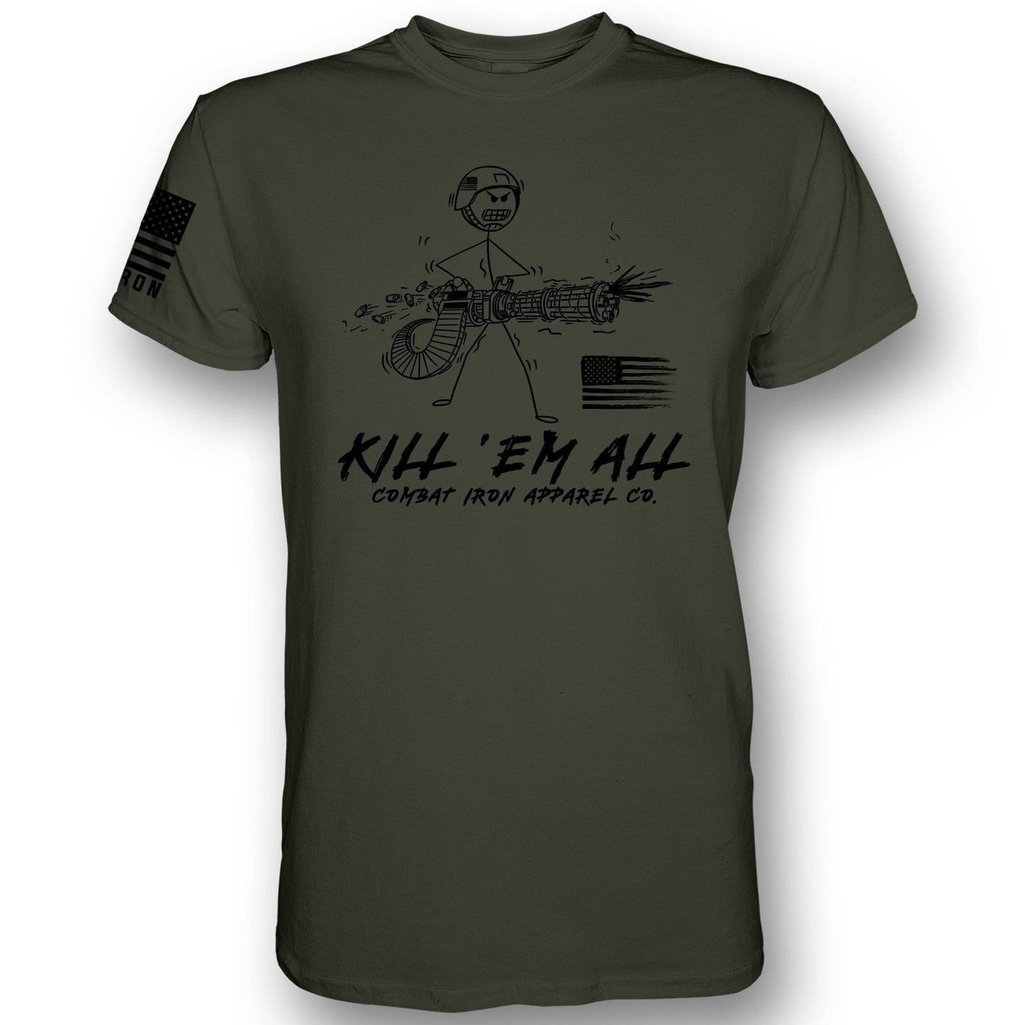 Kill Em' All Machine Gunner Men's T-Shirt