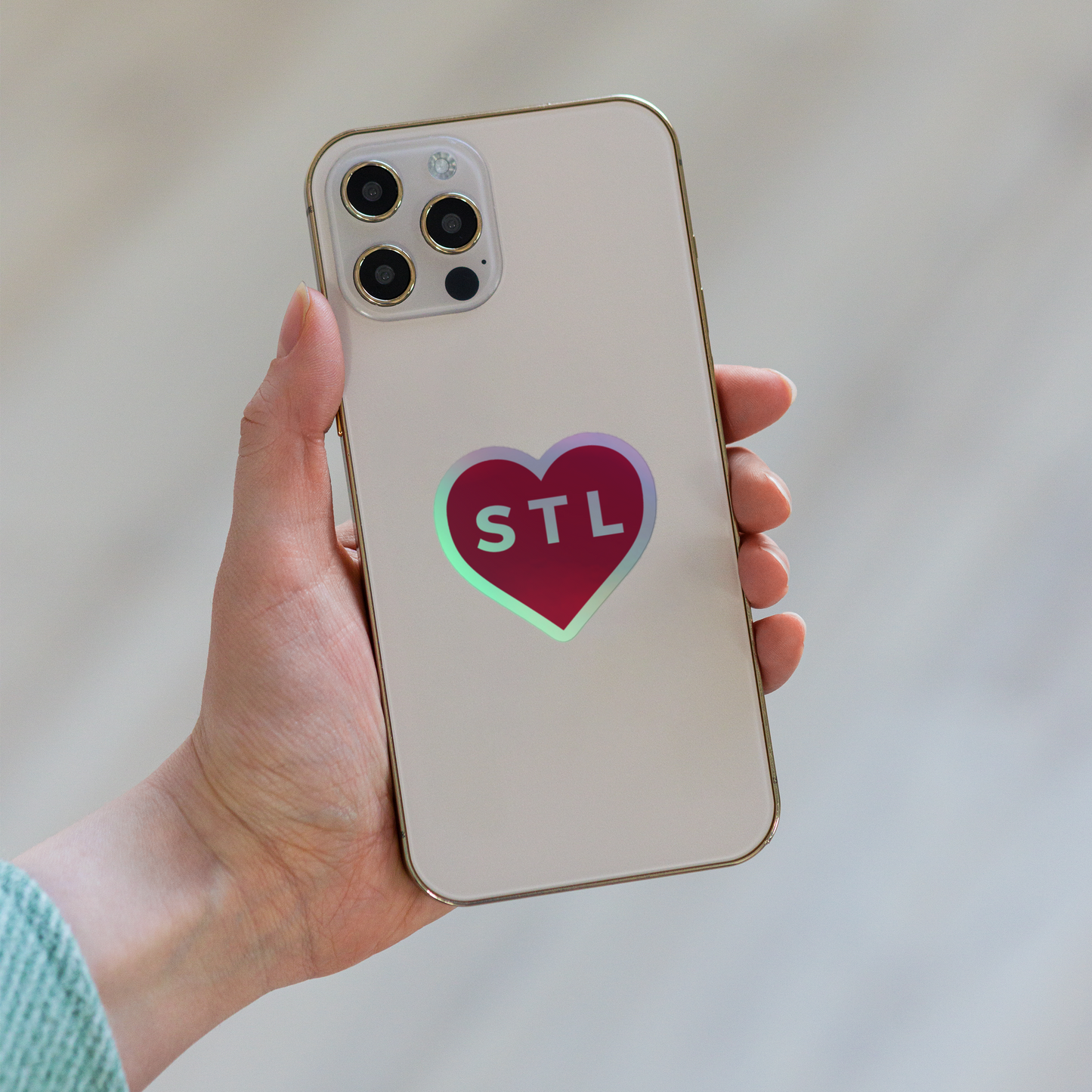 Heart STL Holographic sticker