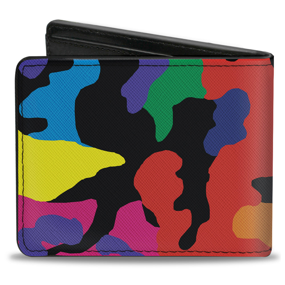 Bi-Fold Wallet - Camo Multi Neon