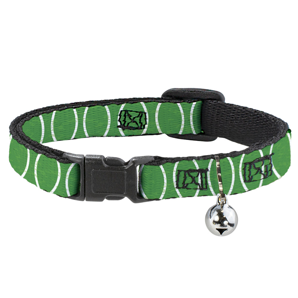 Cat Collar Breakaway - Rings Camo Neon Green White