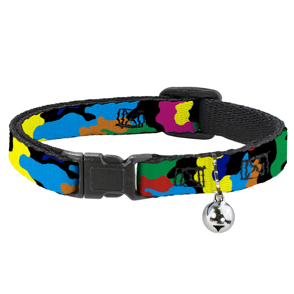 Cat Collar Breakaway - Camo Multi Neon