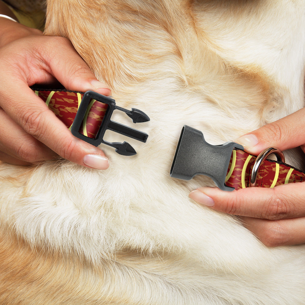 Plastic Clip Collar - Rings Camo Burnt Orange/Yellow