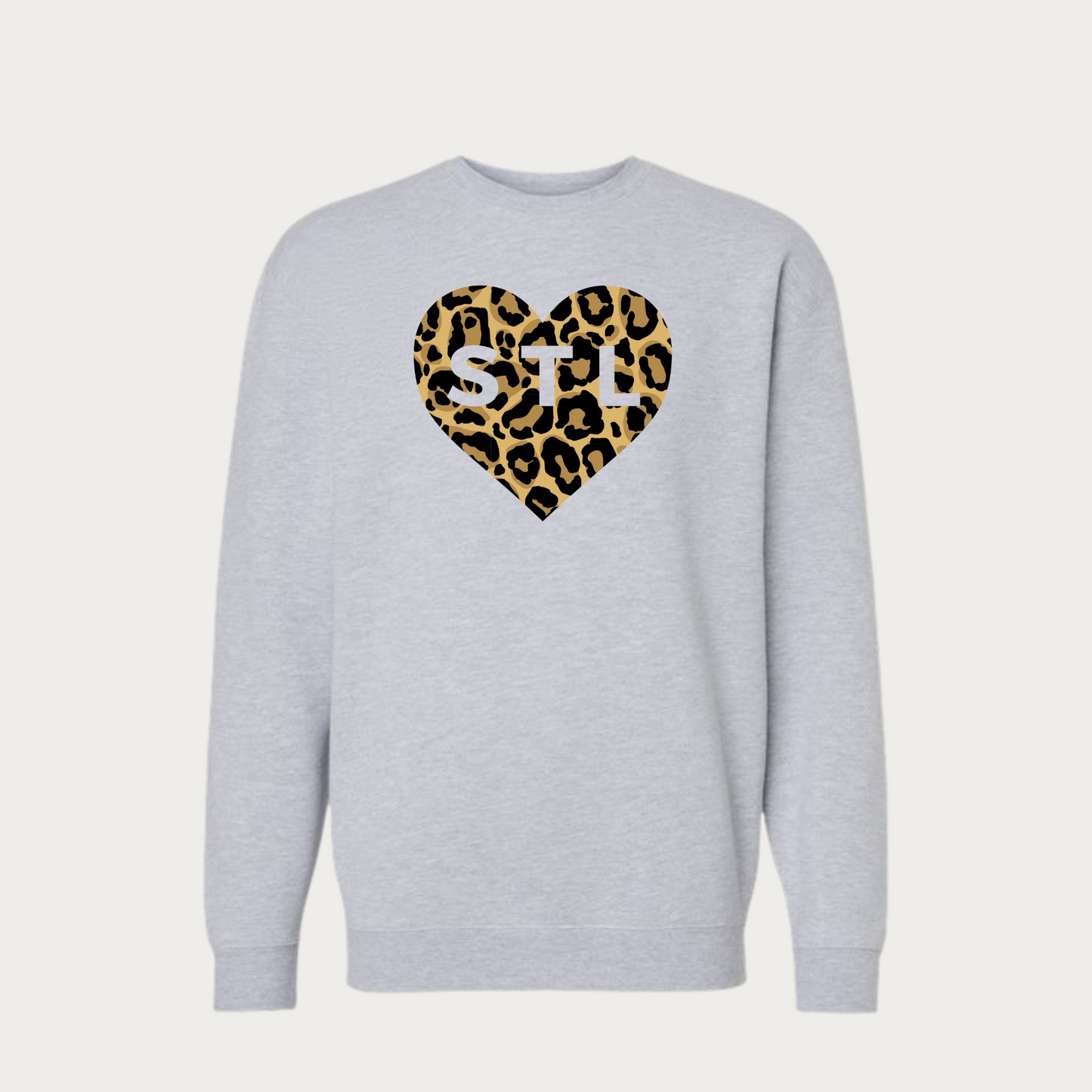 Leopard Heart STL Crewneck