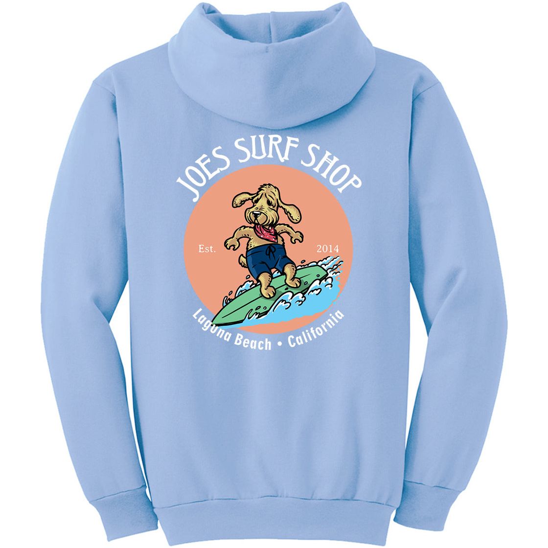 Joe's Surf Shop Teddy the Surfing Dog Pullover Surf Hoodie