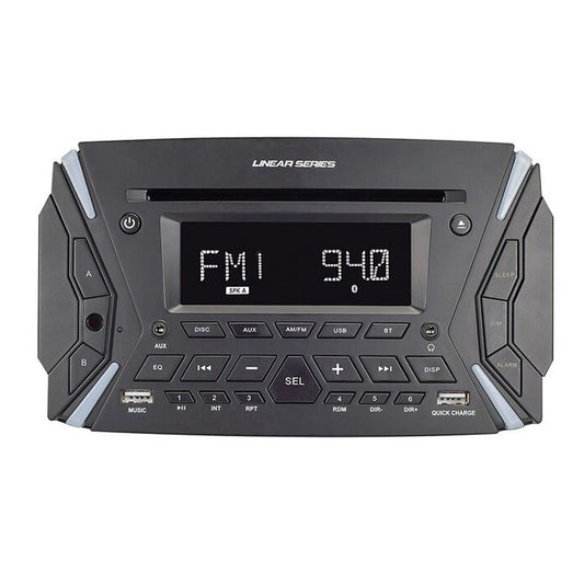 Linear Series RV6100 | AM/FM & BT/DVD Rugged Style Wall Mount Multimedia Receiver