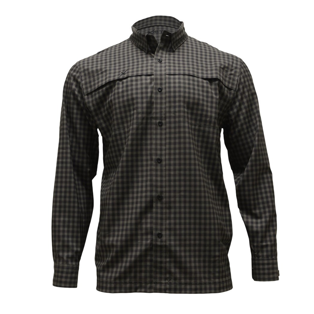 Long Sleeve Patterned Lifestyle Button Down w/ REPEL-X