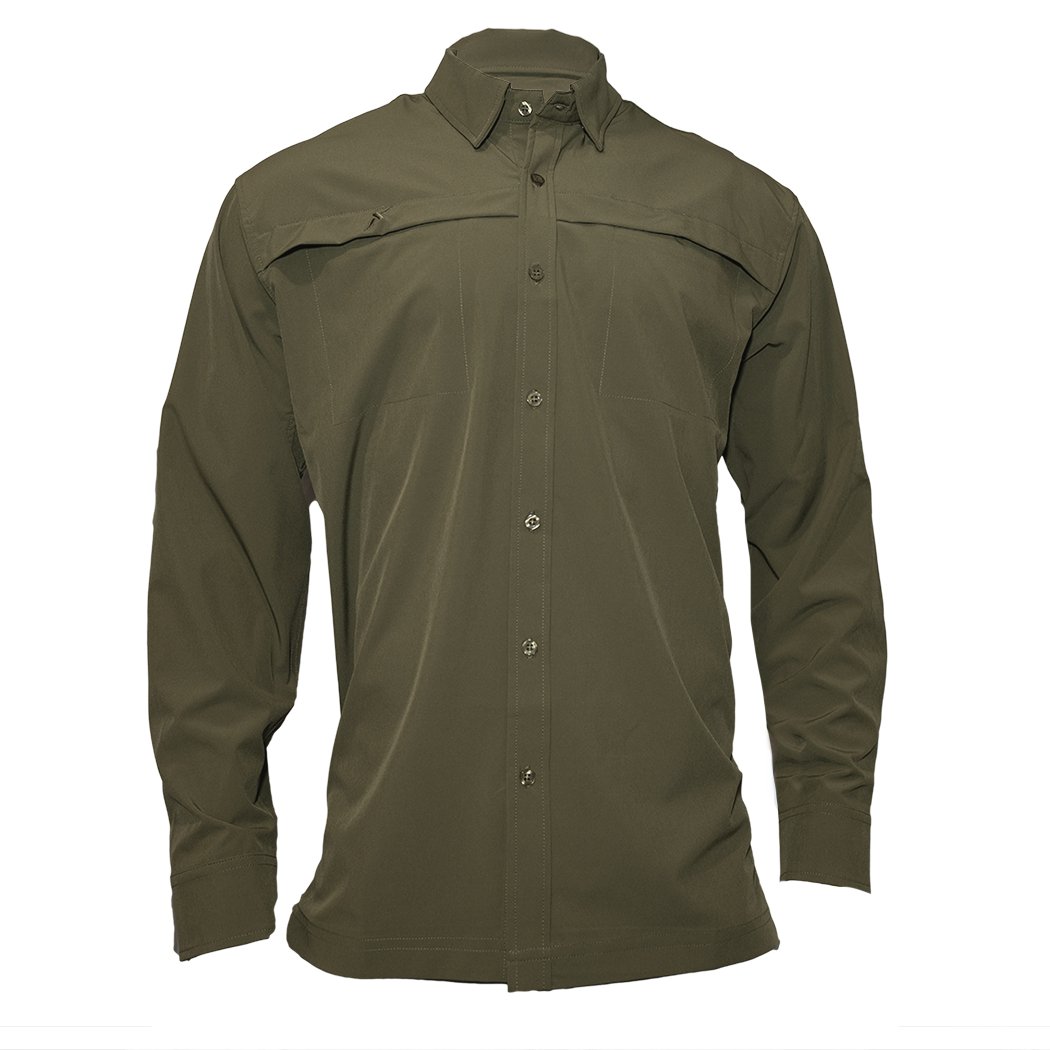 Long Sleeve Solid Lifestyle Button Down w/ REPEL-X