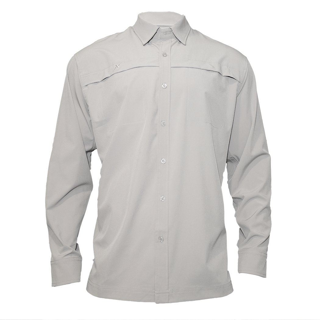 Long Sleeve Solid Lifestyle Button Down w/ REPEL-X