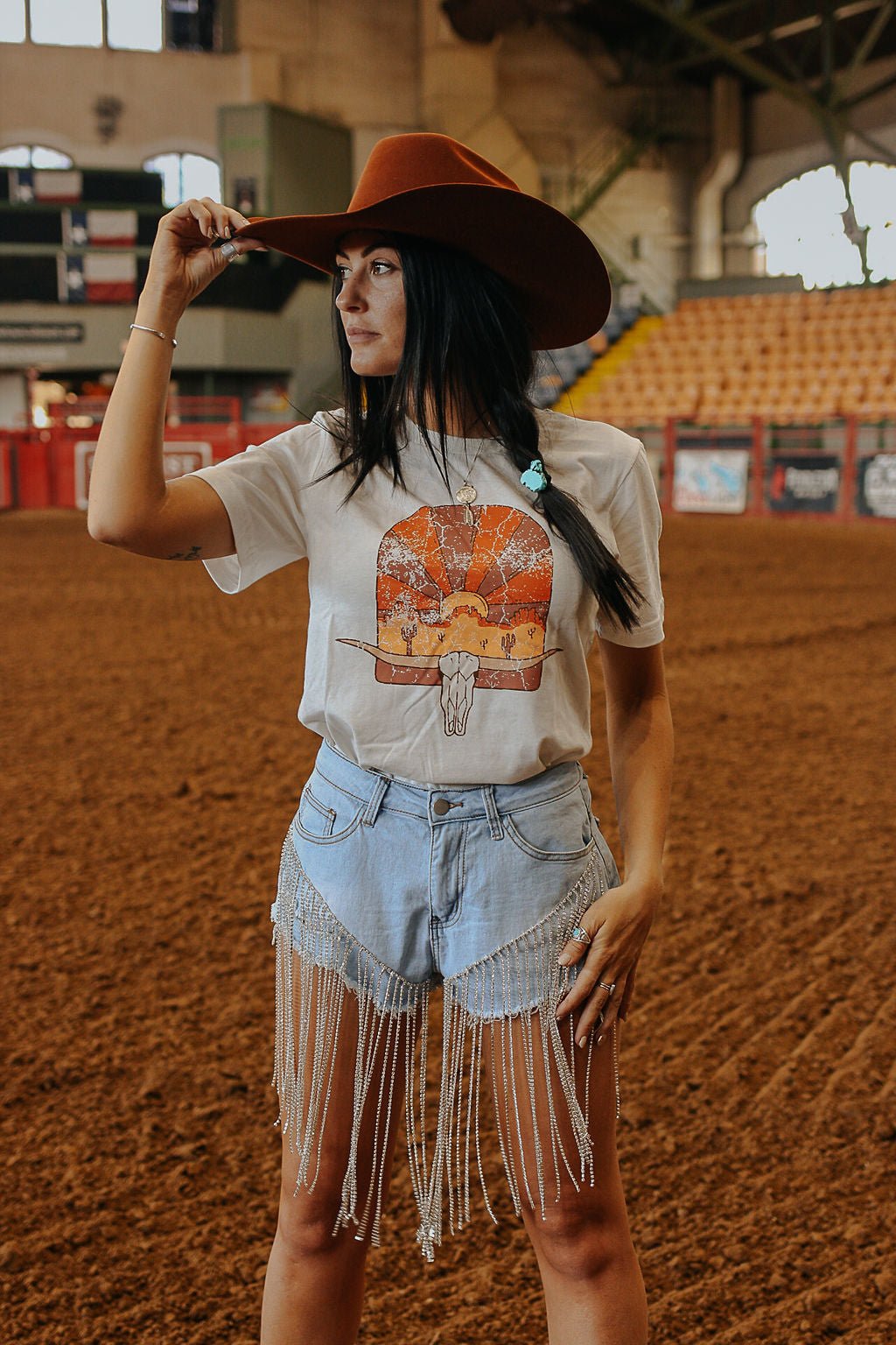 Longhorn Sunset Graphic Tee