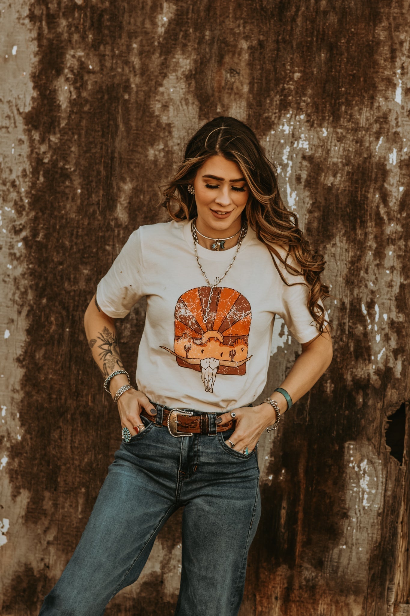 Longhorn Sunset Graphic Tee