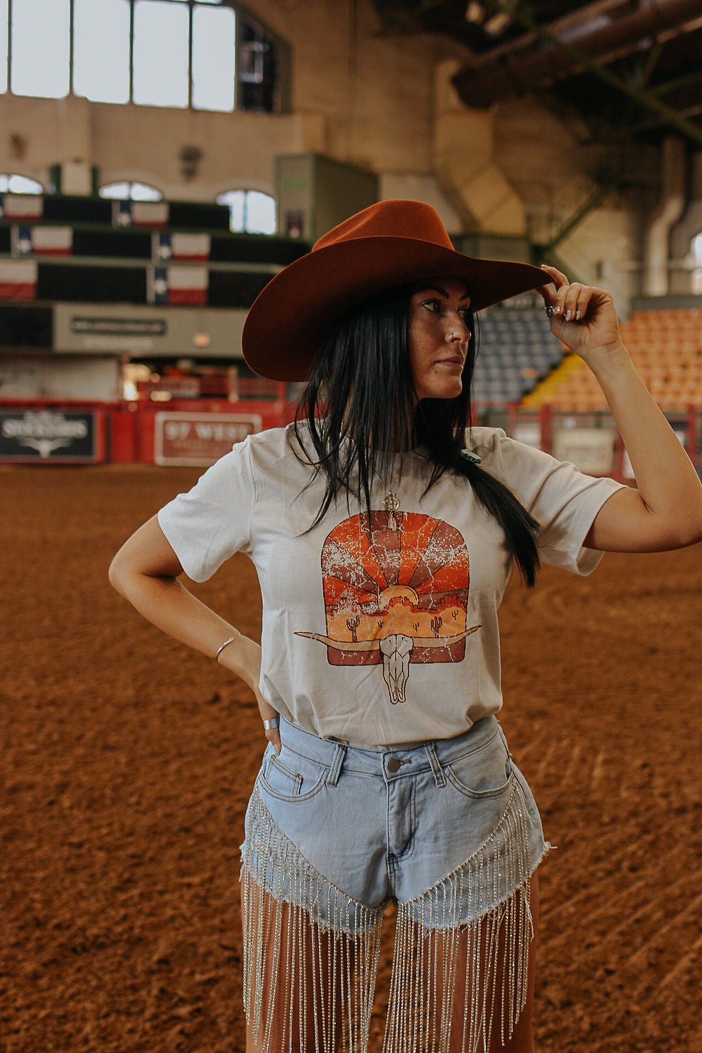 Longhorn Sunset Graphic Tee