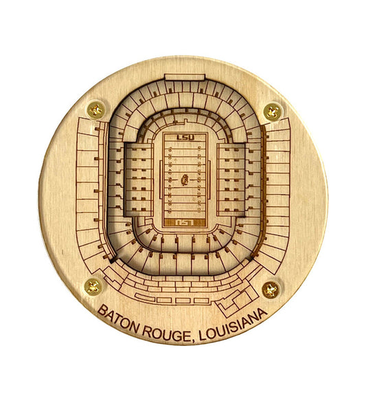 Baton Rouge, Louisiana Coaster Art (Tiger Stadium)